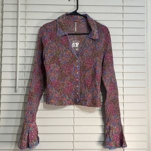 Free people floral long sleeve